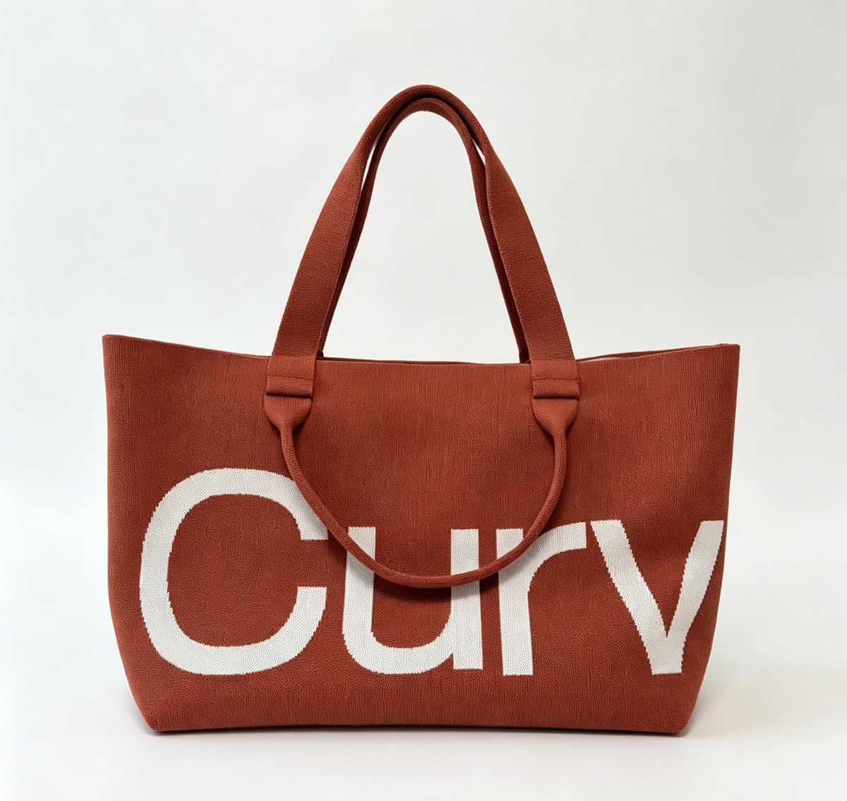 Curves Knit Tote (Terracotta)